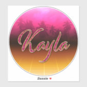 Kayla Vorname Name golden pink Aufkleber Sticker シール (シート)