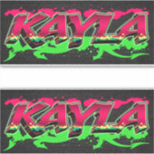 Kayla Vorname Name Graffiti Aufkleber Sticker シール (正面)