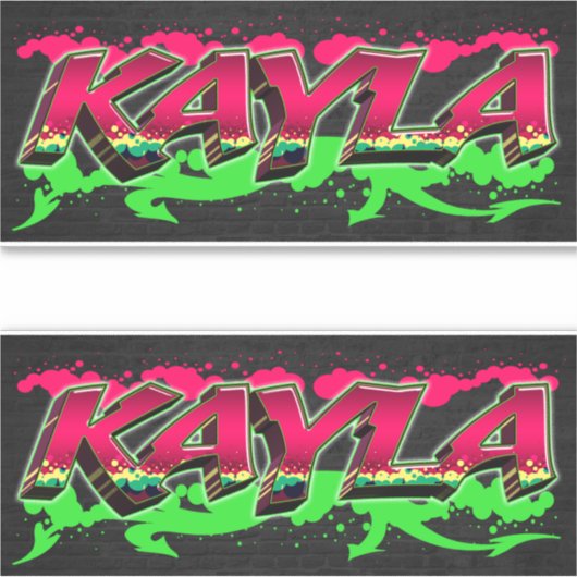 Kayla Vorname Name Graffiti Aufkleber Sticker シール (正面)