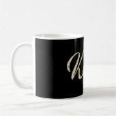 Kayla white gold Handwriting Tasse Kaffeetasse コーヒーマグカップ (左)