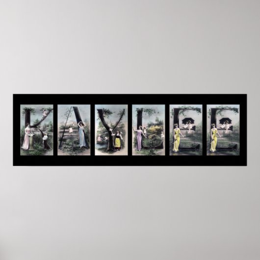 KAYLEEアルファベットレター名アート ポスター (正面)