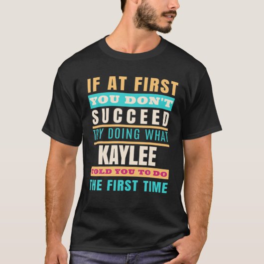 KAYLEE名パーソナライズされたシャツKAYLEE名T Tシャツ (正面)