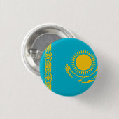 Kazakhstan Flag 缶バッジ (正面&裏面)