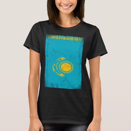 Kazakhstani Flag Kazakhstan Tシャツ (正面)