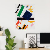 Kazimir Malevichによる至上主義の構成 ポスター (ホームオフィス)