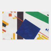 Kazimir Malevich抽象芸術アートステッカー 長方形シール (正面)