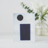 Kazimir Malevich著四辺形そして円 ポストカード (スタンド正面)