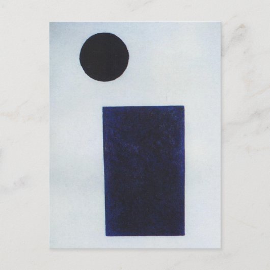 Kazimir Malevich著四辺形そして円 ポストカード (正面)