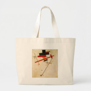 Kazimir Malevich著Suprematistの絵画 ラージトートバッグ