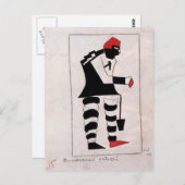 Kazimir Malevich – 注意深い労働者 ポストカード (正面/裏面)