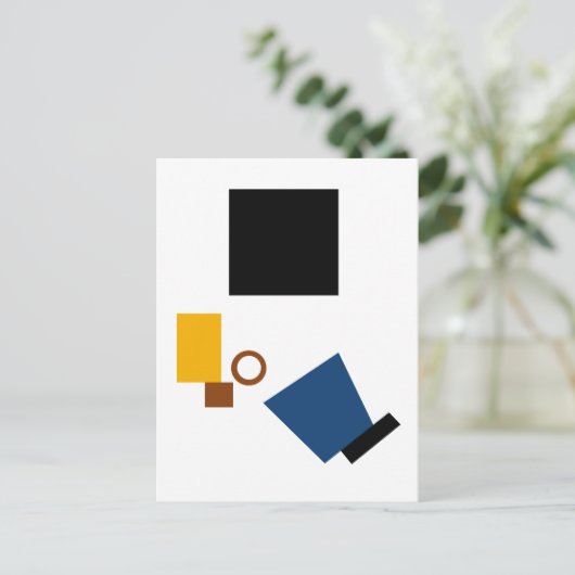 Kazimir Malevich Suprematism Self Portrait ポストカード (スタンド正面)