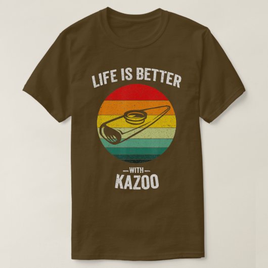 KazooヴィンテージミュージカルInstumeで生活が向上 Tシャツ (デザイン正面)