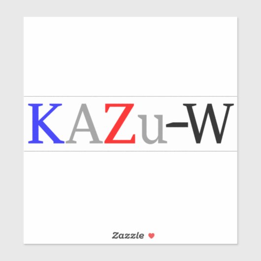 KAZu-W シール (シート)