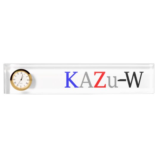KAZu-W デスクネームプレート (正面)