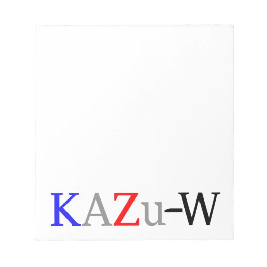 KAZu-W ノートパッド (正面)
