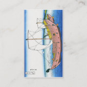 Kazusaの海上ルートのkatsushika Hokusai富士 名刺 (裏面)