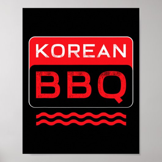 Kbbq韓国Bbq愛好家アジアシェフバーベキューグルメD ポスター (正面)