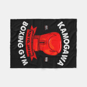 Kbg(kamogawa) Boxing Gym Tokyo, Japan Est 1950 Box フリースブランケット (正面(横))