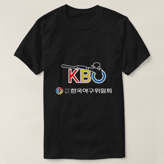 KBO League – ベースボールロゴスリムフィットTシャツギフトf Tシャツ (デザイン正面)