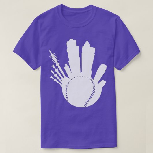 KCカンザスシティ建物スカイライン王室のBl Tシャツ (デザイン正面)