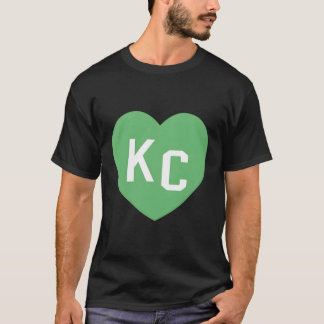 KcグリーンHe Kcカンザスシティグリーン2 Letter Kc He Kc Tシャツ