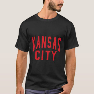 KcレッドブラックKcカンザスシティーオールドスクールスローバックK Tシャツ