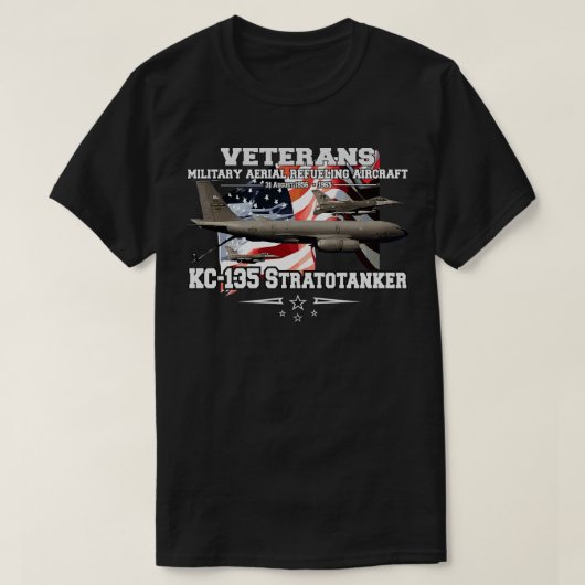 KC135ストラトタンカー軍隊空中給油機 Tシャツ (デザイン正面)