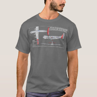 KC97 Stratofreighterアメリカのタンカー航空機診断 Tシャツ