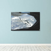 KC-135からF-22遠くに Raptorバンク キャンバスプリント (インサイチュ (ウッドフロア))