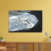 KC-135からF-22遠くに Raptorバンク キャンバスプリント (インサイチュ (リビング))