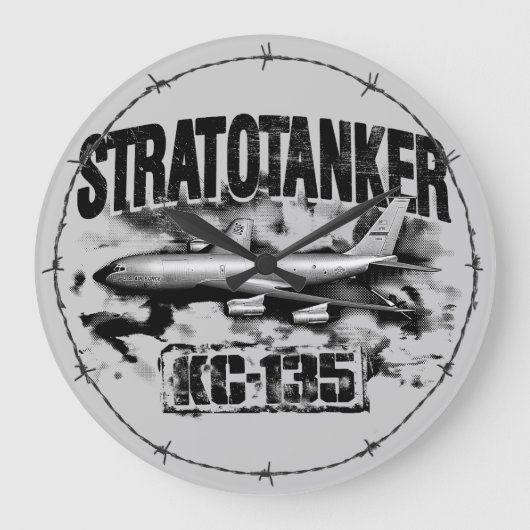 KC-135ストラトタンカーアクリル壁時計 ラージ壁時計 (正面)