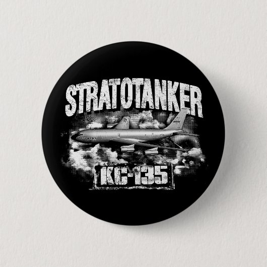 KC-135ストラトタンカー丸ボタンボタン 缶バッジ (正面)