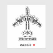 KC-135ファイヤーアームシルエット シール (シート)