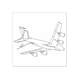 KC-135ラインスケッチブームダウン3四半期ビュー ラバースタンプ