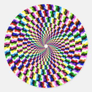KC-135レインボースパイラルステッカー ラウンドシール