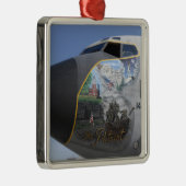 KC-135愛国的な鼻を表示するストラトタンカーディング メタルオーナメント (右)