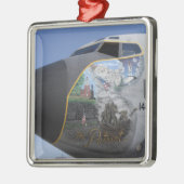 KC-135愛国的な鼻を表示するストラトタンカーディング メタルオーナメント (左)