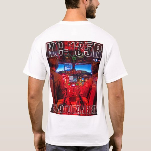 KC-135Rストラトタンカー操縦機 Tシャツ (裏面)