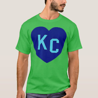 KC Heart KC (Kansas City) KC Love KC Powder Blue K Tシャツ