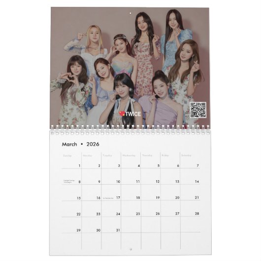 KCrush Magazine Presents: The 2026 K-Pop Character カレンダー (3月 2026)