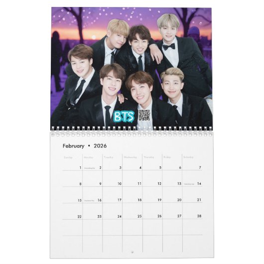 KCrush Magazine's 2026 K-Pop & K-Drama Character C カレンダー (2月 2026)