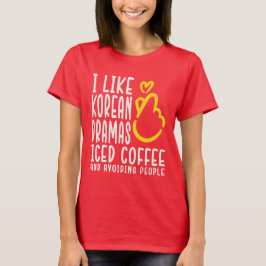 KDRAMA AND COFFEEが好き – K Drama funnytee Tシャツ