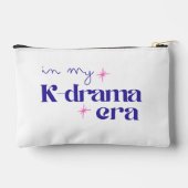 Kdrama Era Typography White Minimalistic Cosmetic アクセサリーポーチ (裏面)
