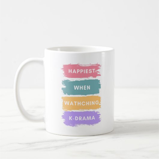 Kdrama Lettering Coffee Mug for Korean Drama Lover コーヒーマグカップ (左)