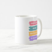 Kdrama Lettering Coffee Mug for Korean Drama Lover コーヒーマグカップ (正面右)