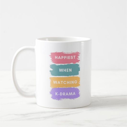 Kdrama Lettering Coffee Mug for Korean Drama Lover コーヒーマグカップ (左)