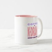 Kdrama Lover Coffee Mug Gift Pink Typography ツートーンマグカップ (正面右)