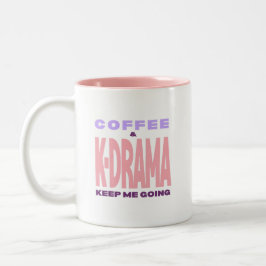 Kdrama Lover Coffee Mug Gift Pink Typography ツートーンマグカップ