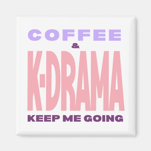 Kdrama Lover Magnet Coffee Lover Korean Drama Gift マグネット (正面)