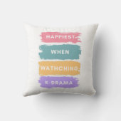 Kdrama Throw Pillow Typography Korean Drama Gift クッション (裏面)